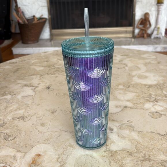 Starbucks 2022 Limited Edition Iridescent Mermaid Scale 24oz Cold Cup Tumbler - Picture 7 of 12